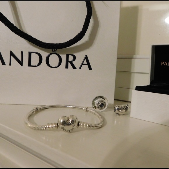 Pandora 7.5”Bracelet Heart Clasp Sterling Silver😍 - Picture 4 of 8